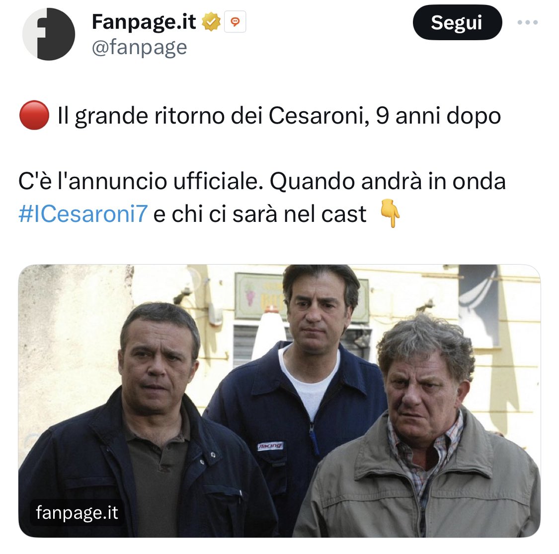 caffeucciosoc's tweet photo. I CESARONI TORNANO UFFICIALMENTE CON UNA NUOVA STAGIONE! https://t.co/EwLqsFNDjt