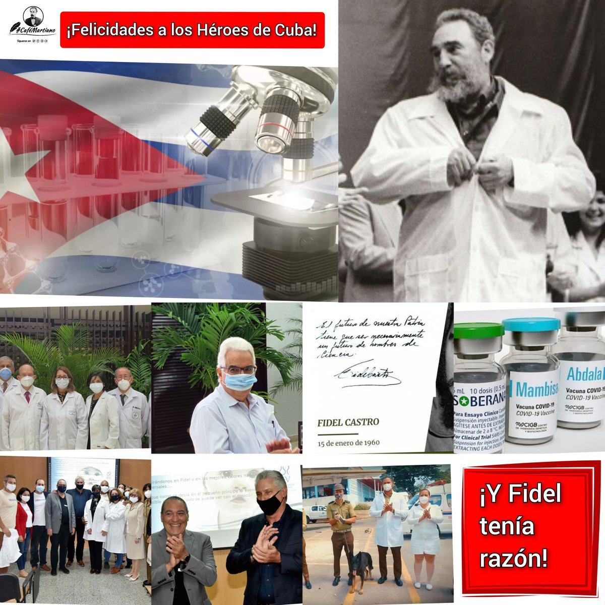 "El futuro de nuestra Patria tiene que ser necesariamente un futuro de hombres de ciencia". #FidelPorSiempe

¡Felicidades a los héroes que salvan!