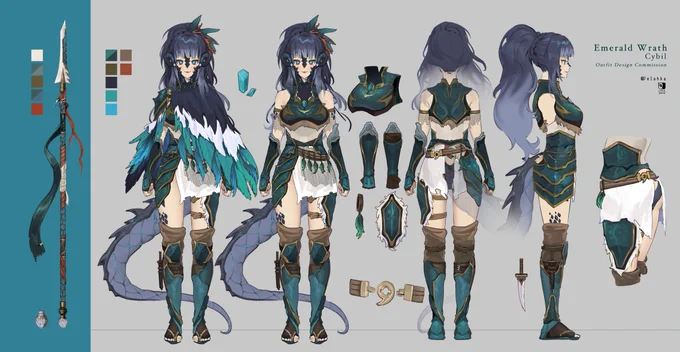 Outfit Design commission for @/SteppeLizard Thank you for the interests!