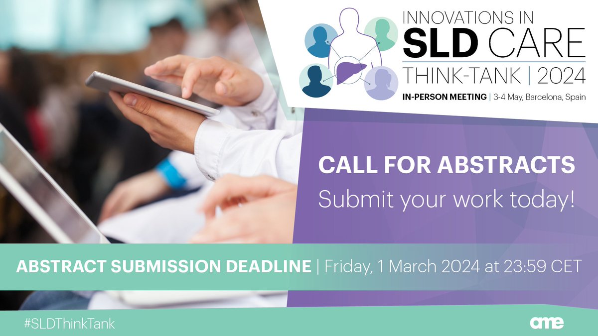 Do you have research to share on #MASLDCare?

Submit an abstract & help shape evolving models of #SLDCare with leading experts at this exclusive think-tank!

Submit your work👉bit.ly/4b489MP

#LiverTwitter #INCBCN #SLDThinkTank
@JVLazarus @schattenbergJ @AlinaAllenMD