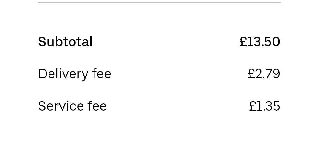 whysoseriousm8's tweet photo. @UberEats can someone explain why the delivery charges have changed in a 2 days from 2.79 to 4.79 same address https://t.co/zGRdZmaBF9