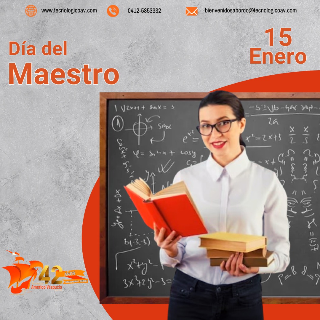 mitecnologicoav's tweet photo. El Tecnológico Américo Vespucio felicita a los maestros y maestras del país, reconociendo la importante labor que tienen en sus manos: “Educar a los niños de Venezuela”

¡Bienvenidos a bordo!

#tecav #IutavEstecav #Mitecnologico #Caracas #Venezuela #DiaDelMaestro https://t.co/5nQqFP39bK