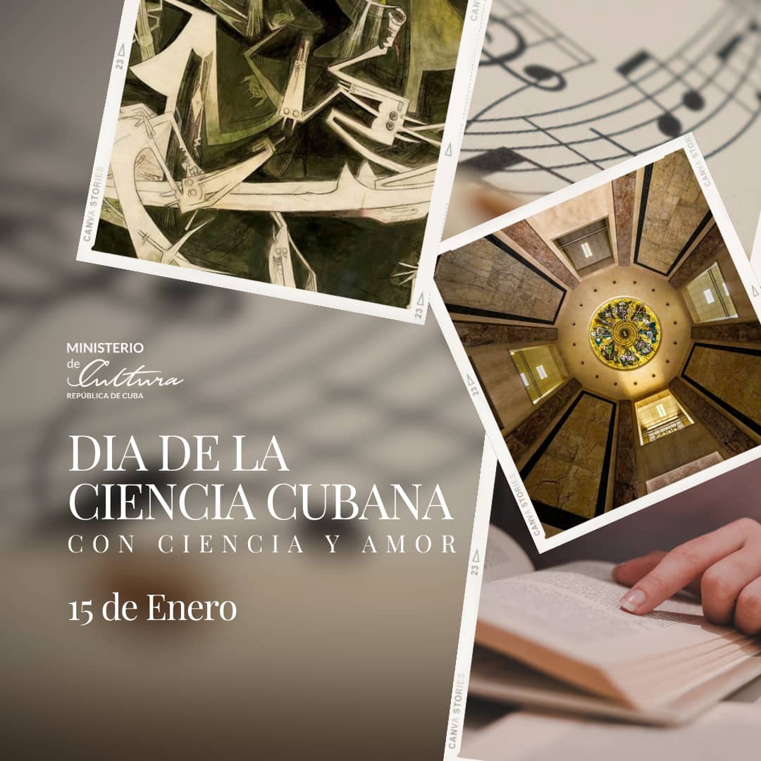 Feliz día de la Ciencia cubana!Cúspide de los empeños por seguir consolidando el desarrollo cultural. En el conocimiento de los profesionales del sector de la cultura se sostiene grandes sueños,cada vez más dignos.Sus resultados científicos aportan a la creatividad colectiva.🇨🇺