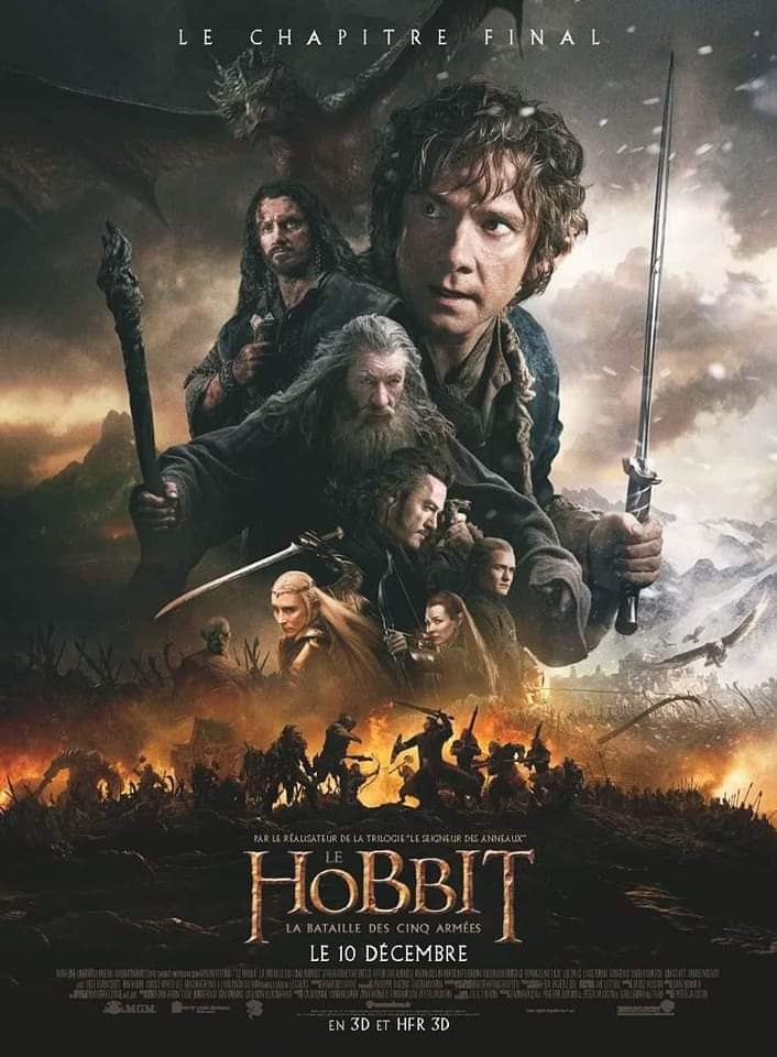 TeamCastagnet's tweet photo. Film Le Hobbit: La Bataille des Cinq Armées (2014).
Diffusion ce soir, à 21h25, sur @TMCtv.
Film sorti en 2014.
Troisième volet de la trilogie Le Hobbit.
#LeHobbit #LaBatailledesCinqArmées #TMC #Télévision #Film #Film2014 #LeHobbit3 #LeHobbitLaBatailledesCinqArmées #ChapitreFinal https://t.co/Jdp1BKQEE3