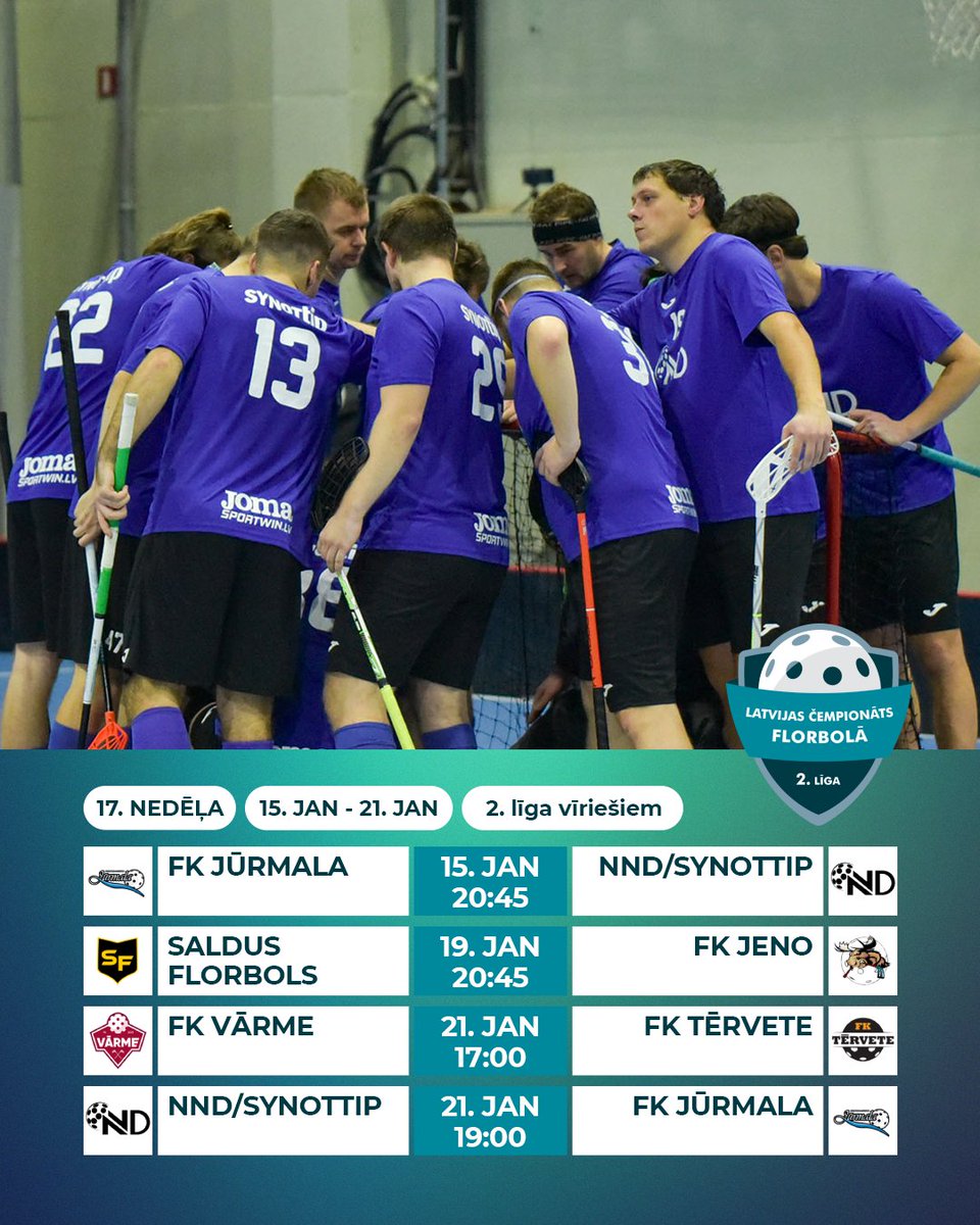 🗓️ 2. līgas septiņpadsmitā spēļu nedēļa 

#florbols #floorball