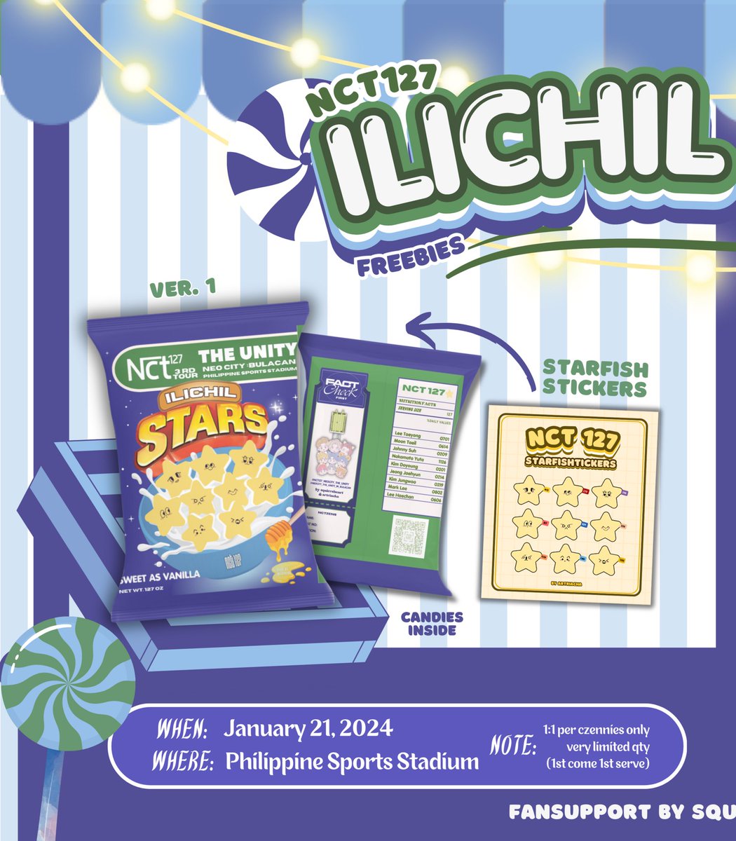 squirrelscart's tweet photo. ⭐️ ilichil stars x koko punch 🥊 

nct 127 loot bag freebies by @squirrelscart &amp; @artriacha 

౨ৎ rt, like &amp; follow us
౨ৎ follow artriacha on ig
౨ৎ show any 127 merch 
upon claiming
౨ৎ limited only

see u there 시즈니 🌱

#NCT127_NEOCITY_THE_UNITY
#NEOCITY_THE_UNITY_in_BULACAN https://t.co/dwUd9ih483