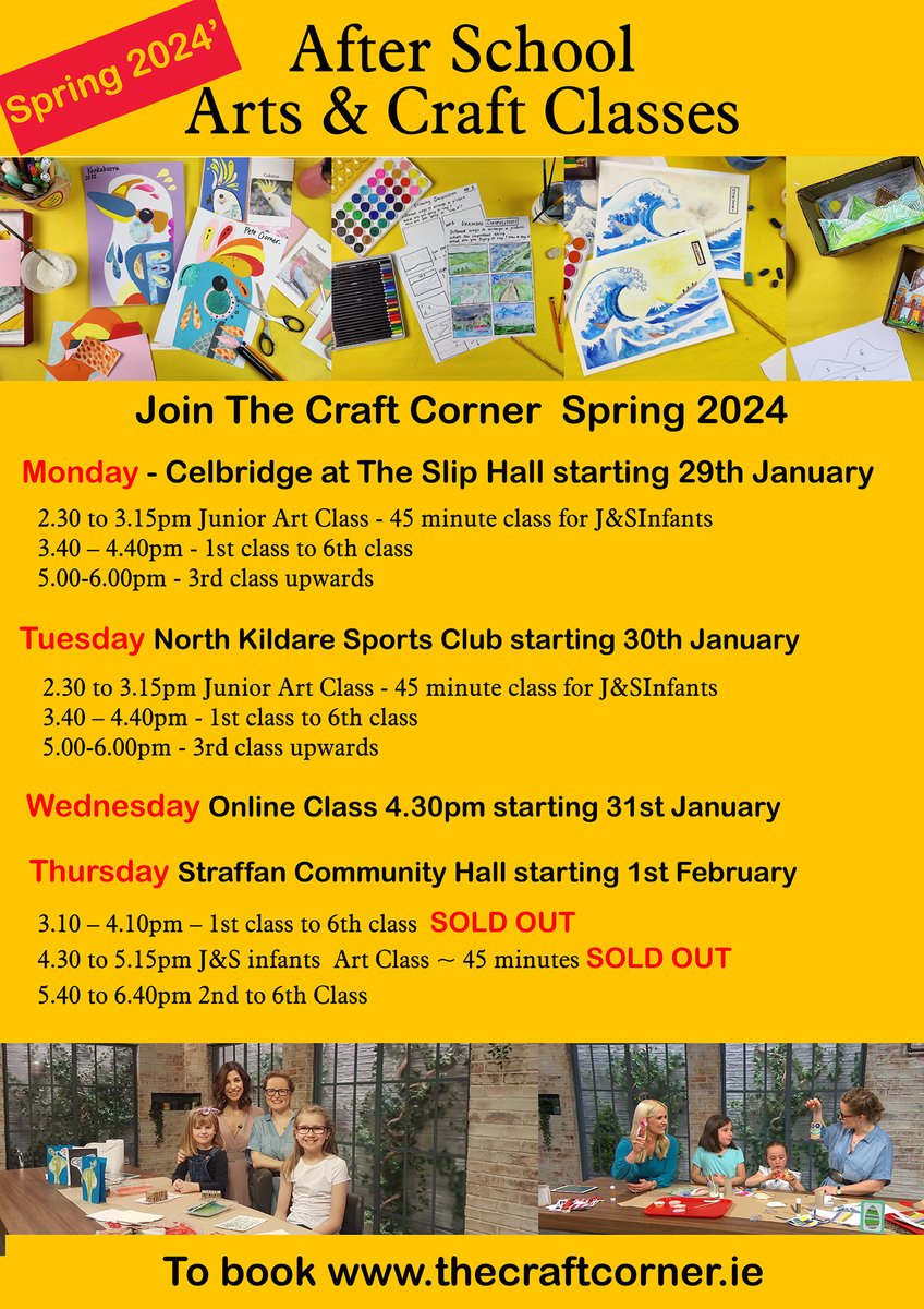 the_craftcorner's tweet photo. Join us for fun filled, creative term of art classes this Spring https://t.co/yZiY8DEdEk https://t.co/8ZrgbeVETf