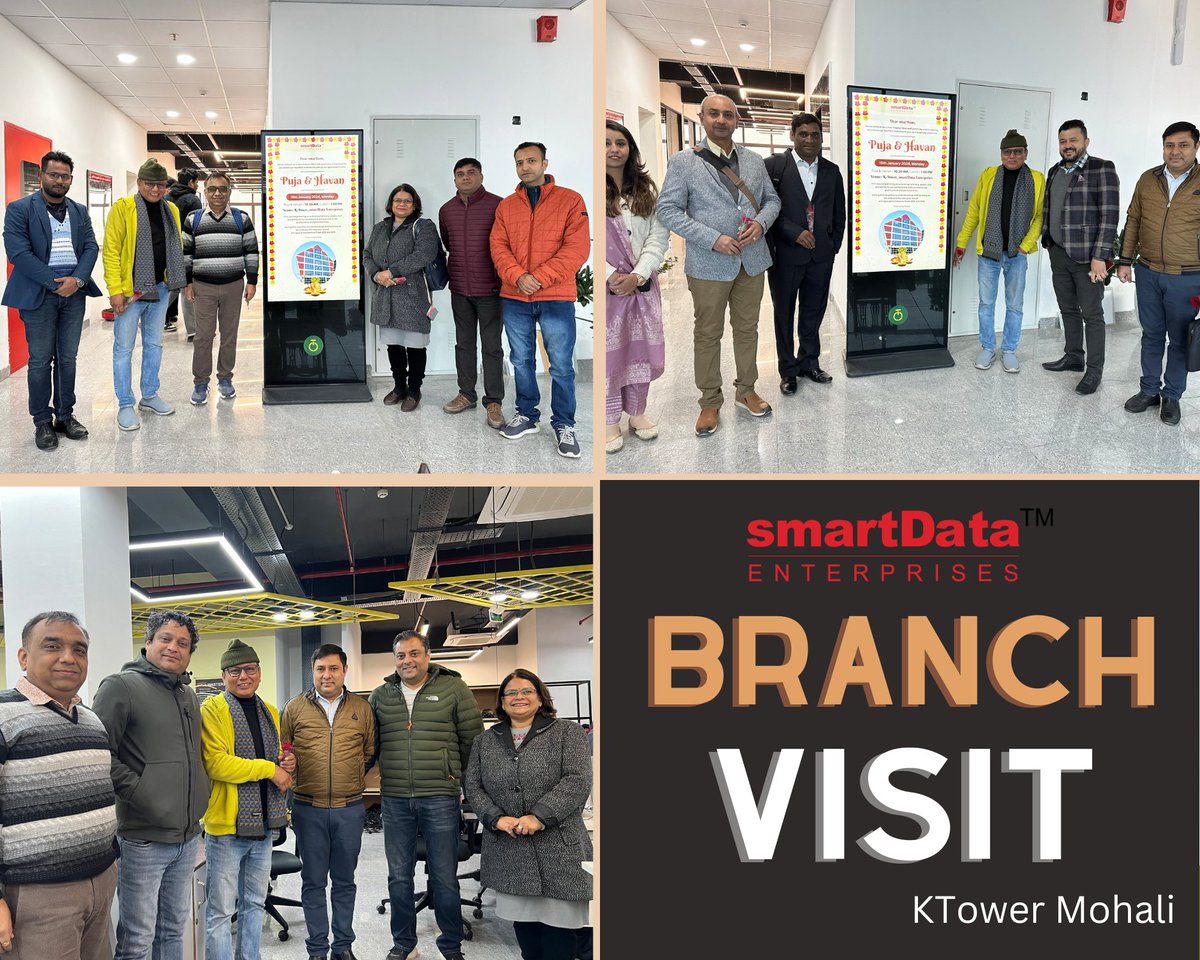 sdeievent's tweet photo. Exciting times at #KTower Mohali as we welcomed our senior leaders from smartData Nagpur and Dehradun 🌐 A day filled with collaboration, insights, and shared visions. Branch visits strengthen our bonds and fuel innovation. Together, we rise 🚀 #BigCollaboration https://t.co/uIxdNSF7nx