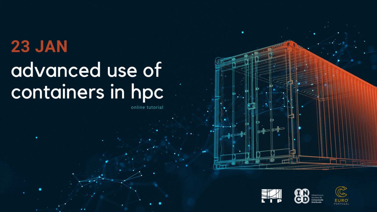 🤔 Still confused about the advanced use of containers in HPC? @Eurocc_Portugal and its next tutorial might be able to help! 💡 The session will be led by Mário David and Jorge Gomes and you can register here ⤵️ indico.eurocc.fccn.pt/event/40/
