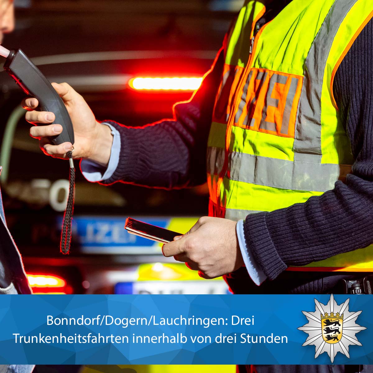 PolizeiFR's tweet photo. #Bonndorf/#Dogern/#Lauchringen: Drei Trunkenheitsfahrten innerhalb von drei Stunden: https://t.co/O9BuQkqMLr
👉 Bei allen dreien wurde eine Blutprobe erhoben und die Führerscheine wurden einbehalten. https://t.co/XUUZRMmBkH