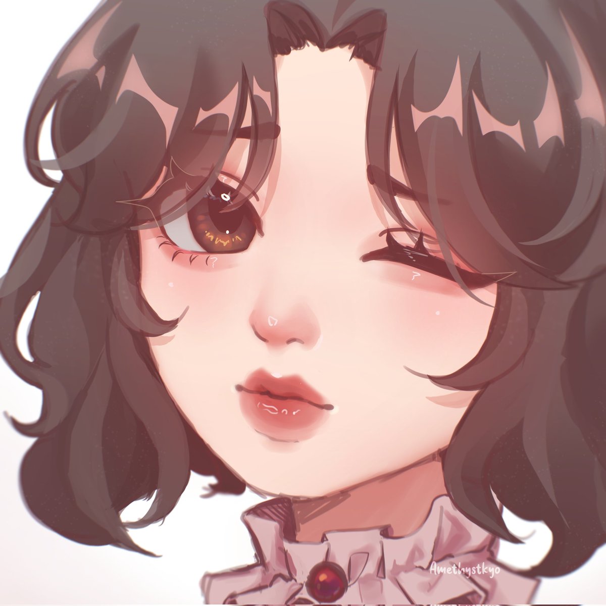 amethystkyo's tweet photo. Tried those type of artstyle with thick lips :3 https://t.co/d1PBjtDWVR