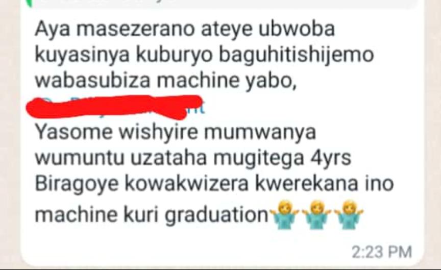 SiboIreeene's tweet image. Dear @BrdEducation team utu nitwo ndi kugenda mbona hirya no hino sinzi niba ikibazo Ari contract cg umunyeshuri 🤔 uyu mwamufashiki? @KabagambeI