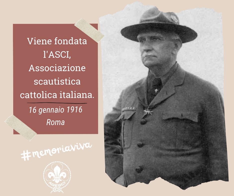 agesci's tweet image. #16gennaio 1916: il conte Mario di Carpegna fonda l&apos;#ASCI - Associazione Scout Cattolici Italiani.