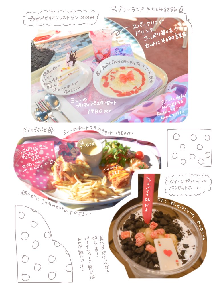 この前ディズニーランドで食べたもの備忘録🫖🥚🥛 