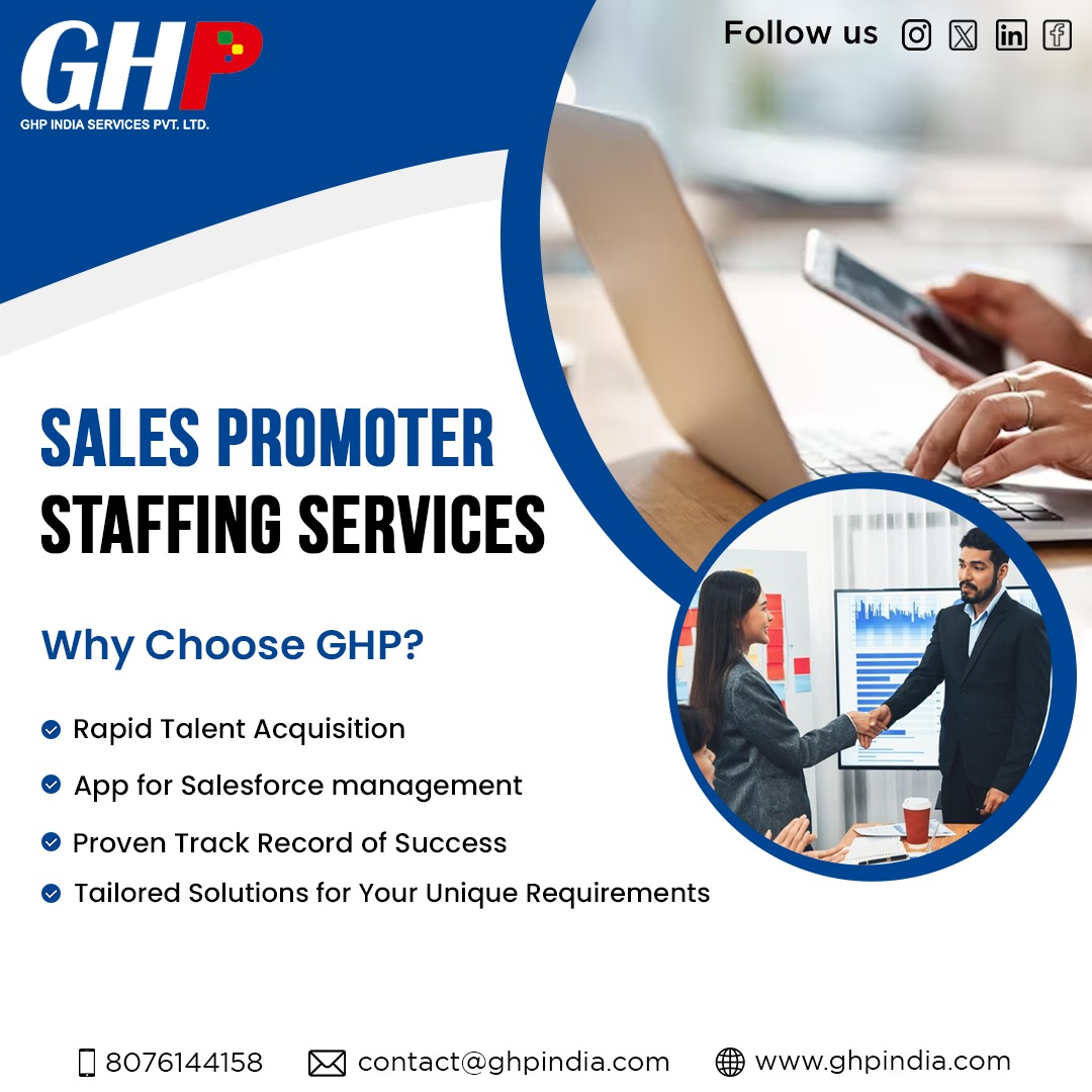ghp_india's tweet photo. GHP- Your Perfect Partner in Sales Promoter Staffing Services.

Get in touch with us!✨
WhatsApp -8076144158
Mail id- contact@ghpindia.com

(ghp india, contractual staffing, staffing team, temporary staffing)

#ghpindia #contractualstaffing #staffingsolutions https://t.co/3iIUbgaq8C