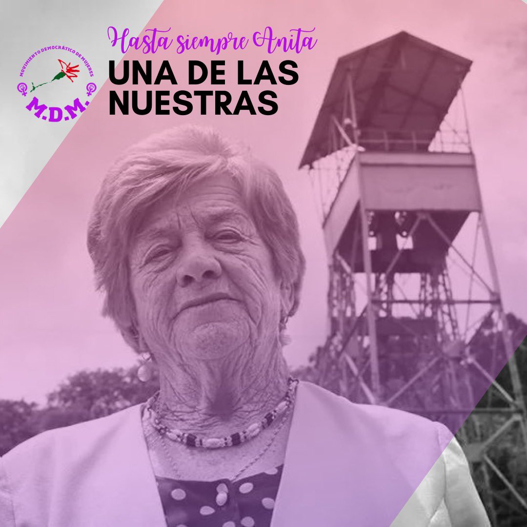 Hoy se nos fue Anita. Referente de la resistencia obrera en la Asturias minera. Compañera del MDM en los años de la lucha antifranquista.  Una de las nuestras. ✊🏽💜  #quesunombrenoseborredelahistoria #AnitaSirgo
