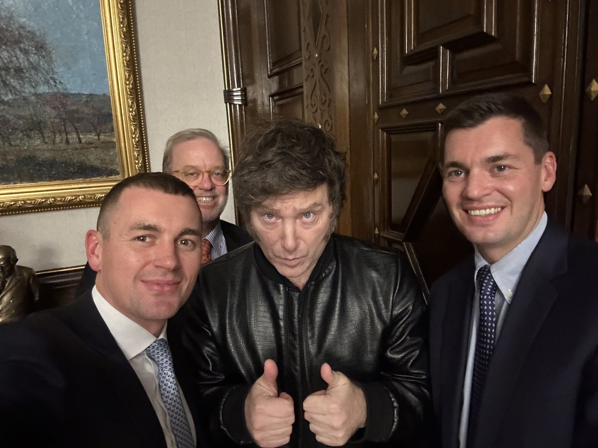 Great meeting last week! Thank you for your time <a href="/JMilei/">Javier Milei</a> <a href="/JackOALundin/">Jack Lundin</a>