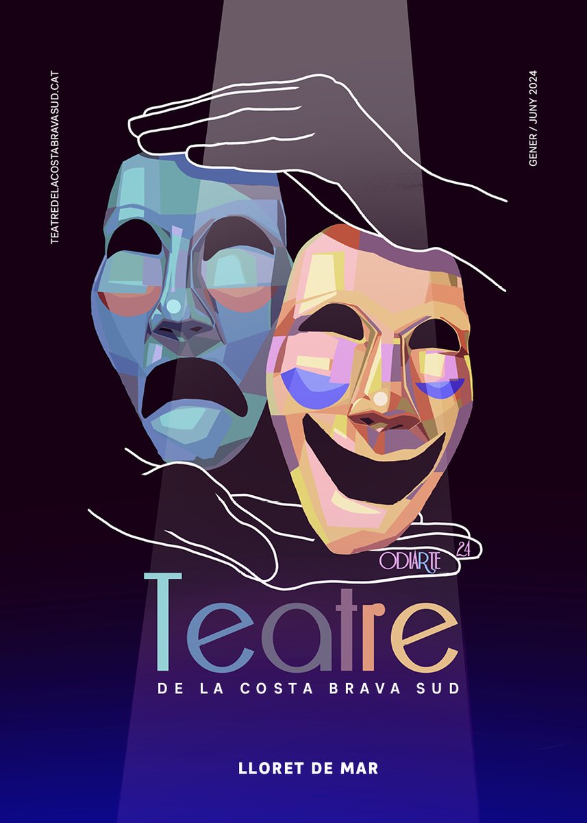 TEATRECBS's tweet photo. Un total de 18 espectacles que inclouen teatre 🎭, música 🎶, dansa 🩰 i noves teatralitats, configuren la nova programació del #TeatredeLloret a més d'una àmplia cartellera cinematogràfica 🎞🎞

👇 Consulta la programació
https://t.co/sk5KEAtMmx

Portada @Odiarte_muralism💜🩵❤️ https://t.co/8JhkXPLyGQ