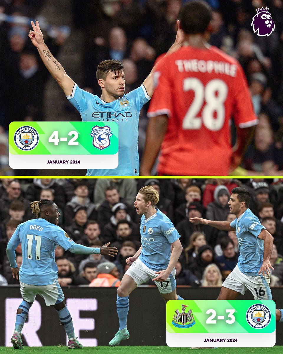 Two decisive substitute appearances, 10 years apart 👏

Kevin De Bruyne was the first <a href="/ManCity/">Manchester City</a> player to both score and assist from the bench since Sergio Aguero did so against Cardiff in 2014!