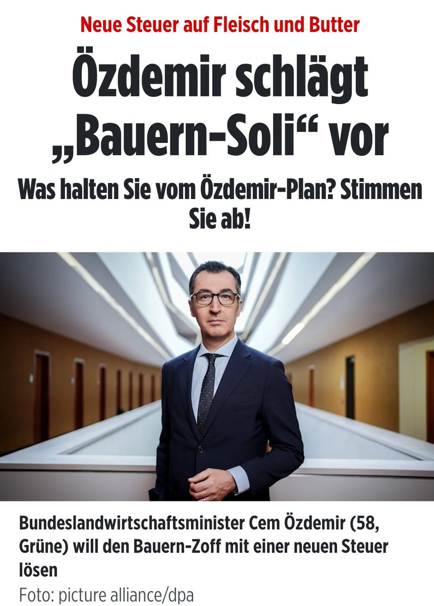 #GrueneRausAusAllenParlamenten #Bauernprotest2024 #AmpelDesGrauensRuecktritt #Neuwahlen2024 👇

m.bild.de/politik/inland…