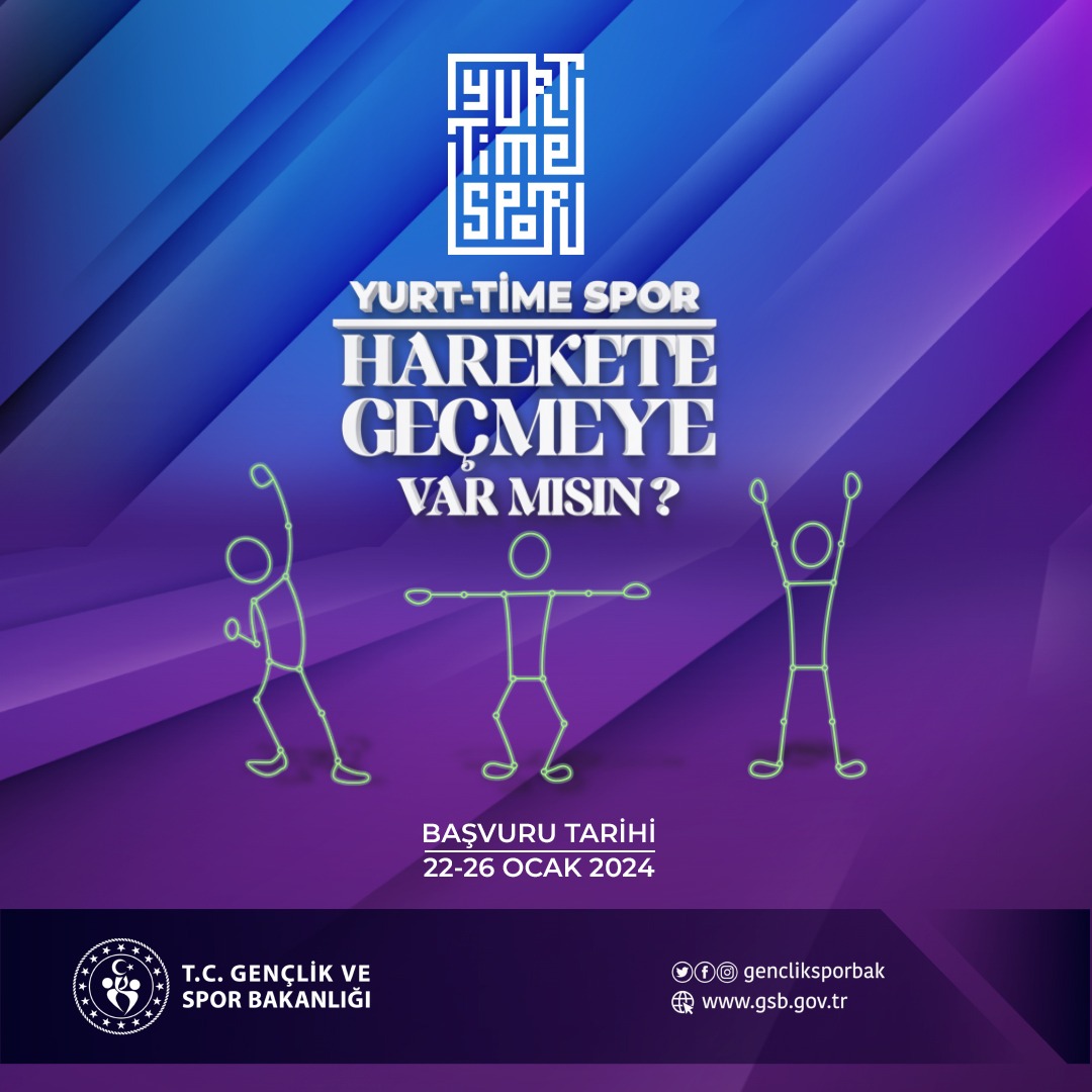 GSB_KYGM's tweet photo. 🫵🏻 Yurt-Time Spor Projesi ile harekete geçmeye var mısın?

🟡 Para kazan
🟢 Bilinç kazan
🔴 Tecrübe kazan
🔵 Alışkanlık kazan

E-Devlet'ten başvurunu yap, sporu hayatına kat ve kazanmaya başla! 💪🏻 https://t.co/IA8ISJ8ejB
