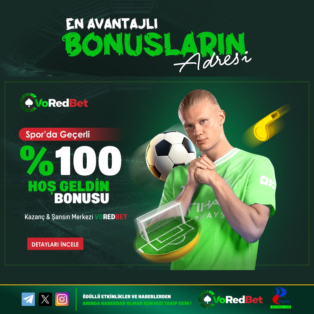 🔔#Voredbet'te Kazanmaya doyacaksınız!

🎁Sporda alanında geçerli %100 #hoşgeldin #bonusu hesabında!

📲vored.vip

#spor #kayıp #bonus #çekim #garantisi #voredbet #voredguncel #hediye #futbol #soccer #etkinlik #yüksek #oran #yüksek #kazanç