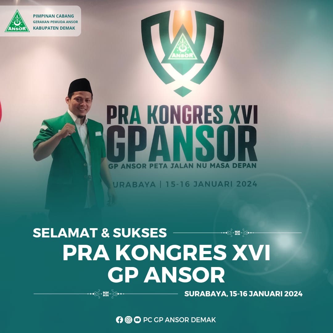 ma2nwedung's tweet photo. Selamat dan Sukses
Pra Konggres XVI GP Ansor Zona 2 di Surabaya
15-16 Januari 2024
@addtaufiq
@amrudinnejad_
@toev_612
#AnsorSatuKomando https://t.co/ENN7fJmBgF