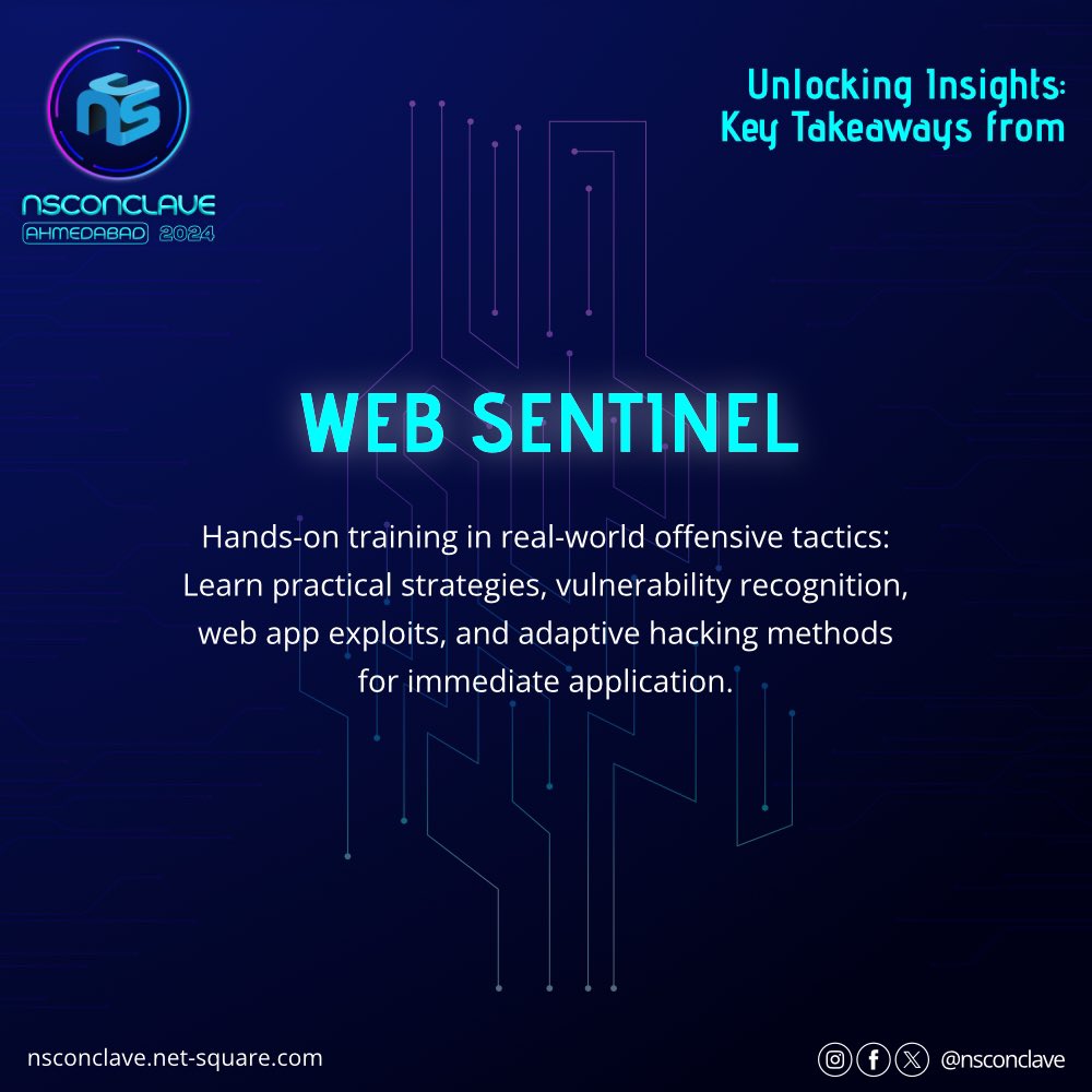 NSConclave's tweet image. Immersed in the world of #InfoSec at this enlightening #workshop. Here are the top takeaways! #InfosecAwareness 

🚨This is the last day to take advantage of this offer 🚀

#NSConclave2024 #CyberSecurity #Conference #SpecialOff 

Register Now: nsconclave.net-square.com
