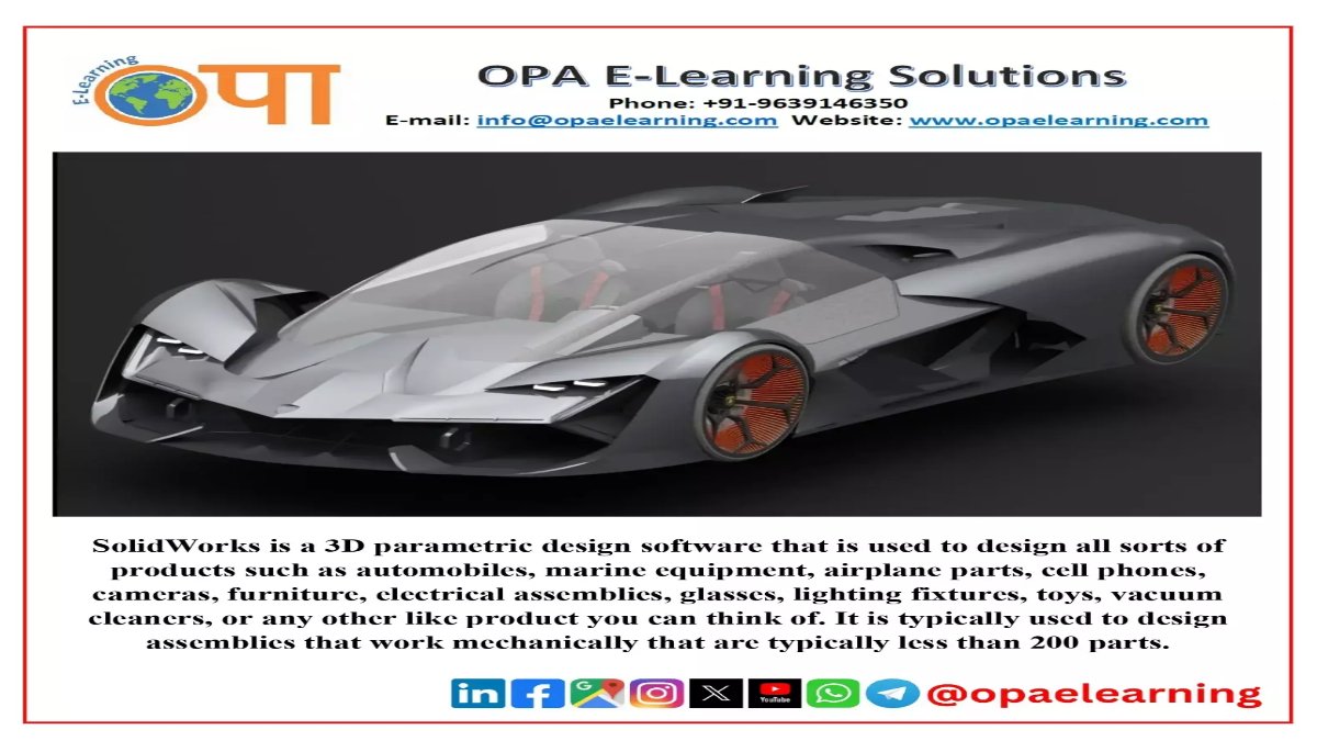 #SolidWorks #MechanicalDesign #Engineering #Successful #Design #Master #Knowledge #Career #Empower #Techniques #creative #design #DesignProcess #Educational #bestplacetolearn #bestinstitute #knowledge #topinstitute #opaelearningsolutions #opaelearning #solutions #OPA #elearning