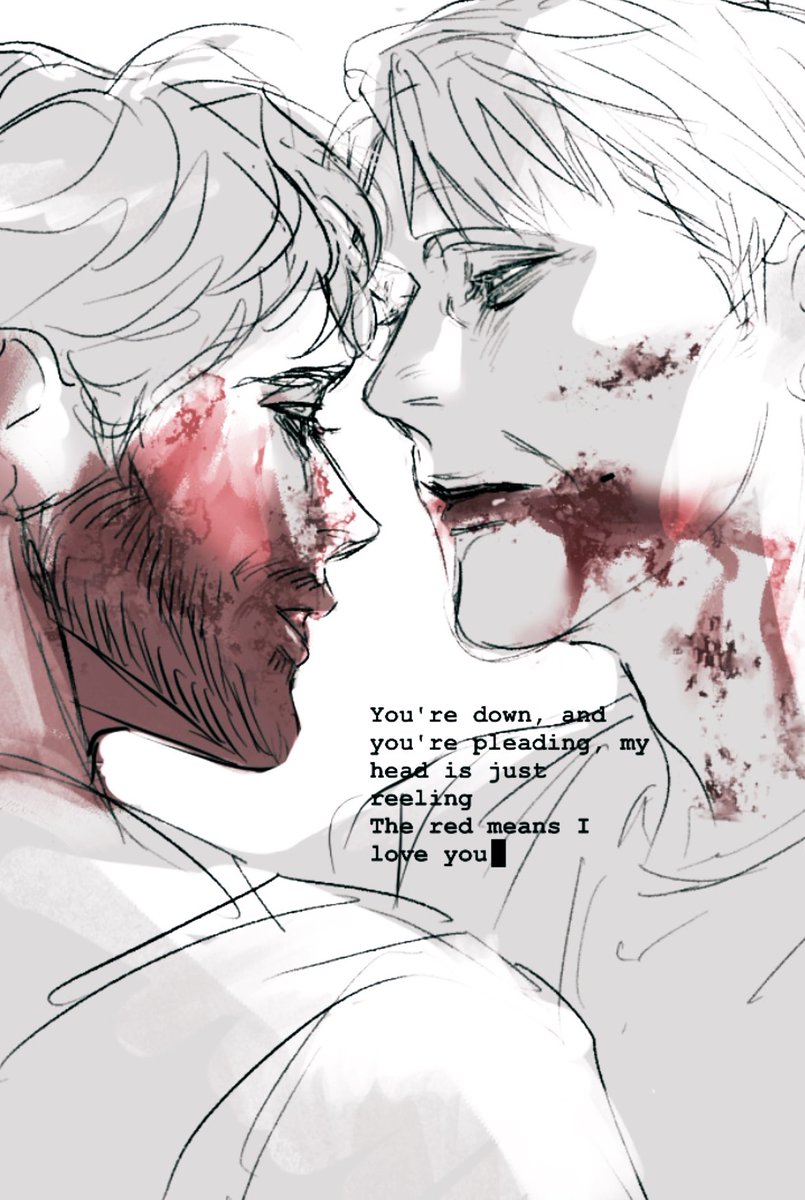 kENshi_wan's tweet photo. The red means I love you
 #Hannibal  #hannigram https://t.co/0ZIpNf3u9Z