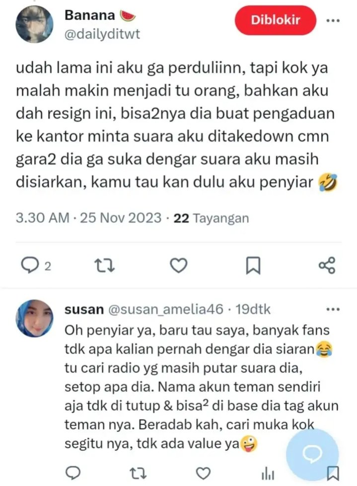 susan_amelia46's tweet photo. Itu akun tukang bully, fitnah &amp; doxing saya di base, liat komen najis nya🤮dia sok blokir saya, setelah itu setiap saya komen di base, dia selalu hasut netizen utk ikut bully saya &amp; minta mimin base blokir saya. Licik kan manusia playing victim,dajjal jago fitnah &amp; pembawa sial👣 https://t.co/1BRNROSUu8