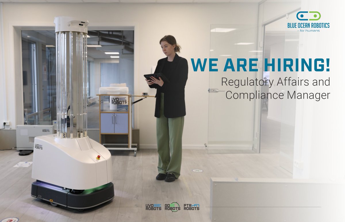 BlueOceanRobot's tweet image. We are hiring a Regulatory Affairs and Compliance Manager! 📢
We are looking for a talented and experienced Regulatory Affairs and Compliance Manager. 

Explore further and apply via this link👇🏼
hubs.ly/Q02g6s8d0