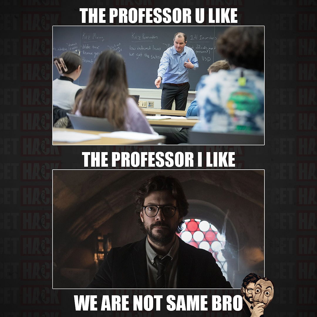 Bfcethack's tweet photo. We are not same, Bro! 😎

#BFCETHack #moneyheist #codingevent #techinnovation #meme https://t.co/cTadyO2GXI