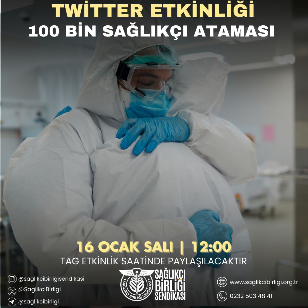 Uzun süredir beklenen atama halen ortada yok,atam için birlikte mücadele günü 16 Ocak salı 👏👏