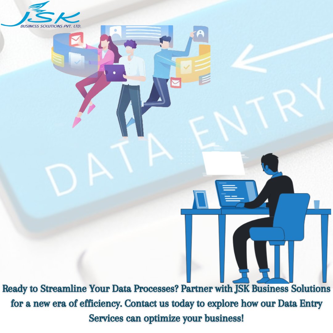 Efficiency Redefined with JSK Business Solutions - Your Trusted Partner in Data Entry Services! 🌐✨
#dataentry #datamanagement #dataaccuracy #dataprocessing #datacleansing #datavalidation #digitaltransformation #dataprocessingservices #dataquality #datacapture #dataorganization