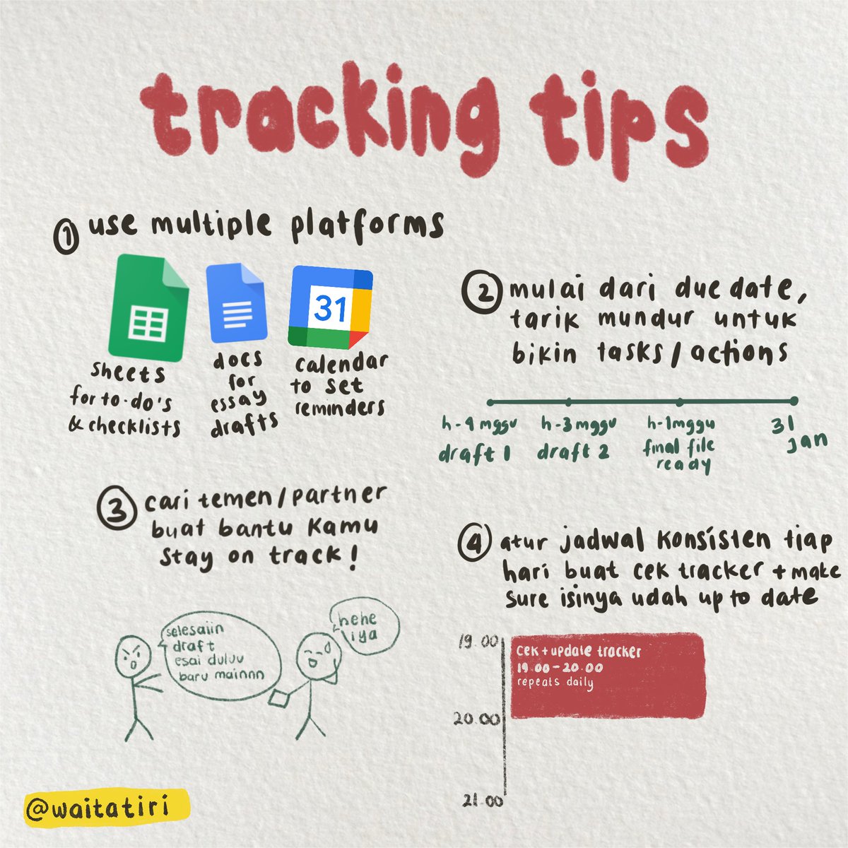 waitatiri's tweet photo. mau sharing template tracker yang dulu aku pake pas daftar LPDP, ini GRATISSS tinggal copy aja sheetnya.

tracker basic aja sih, tapi mayan drpd bikin dr awal hihi. semoga berguna yaah 🫶🏽 feel free to share ke temen2 yg lain! link di bio aku🌻 https://t.co/aHAAgvM6QF