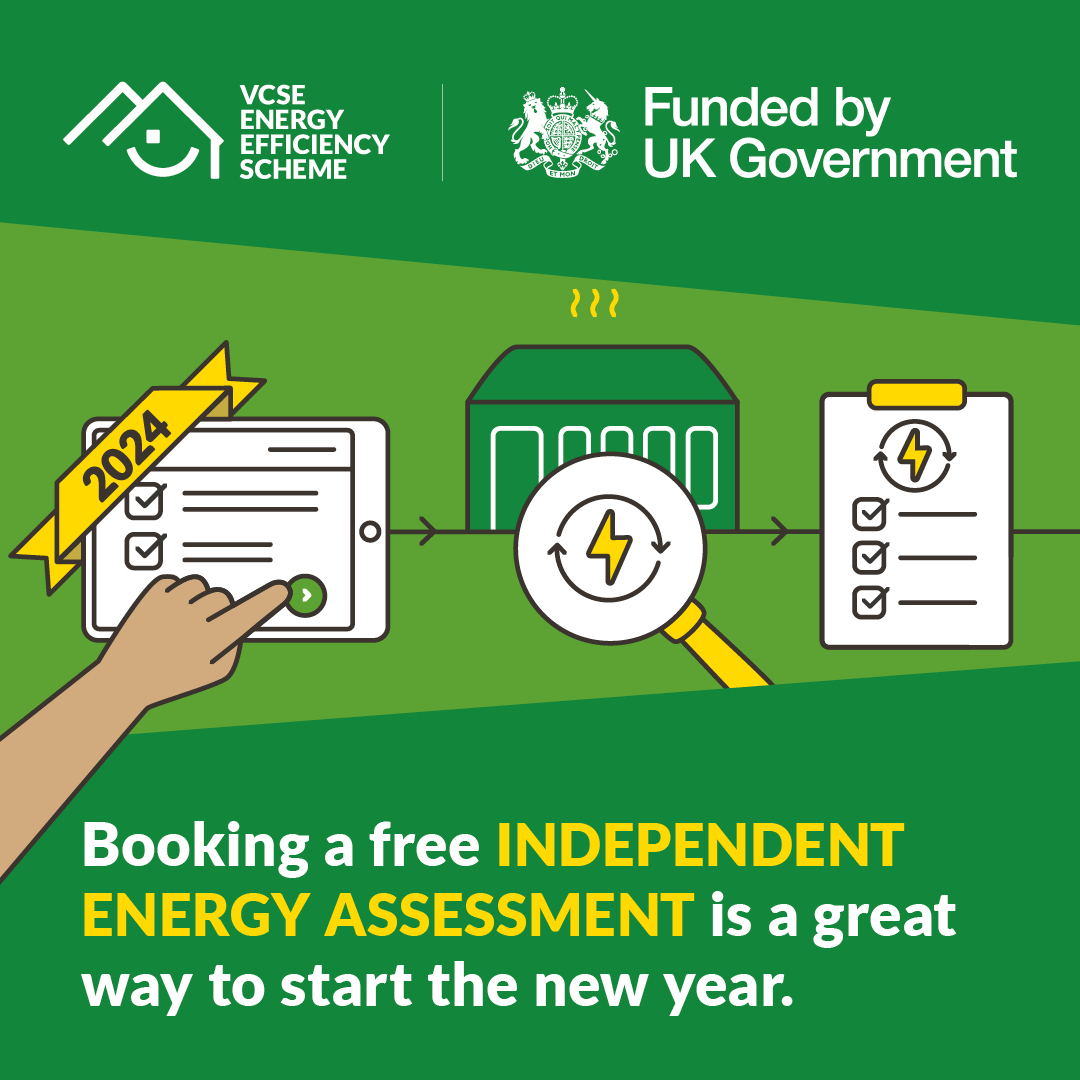 Eligible frontline community organisations in England can book a free Independent Energy Assessment - a comprehensive evaluation of their building's energy usage, efficiency and potential for energy savings.