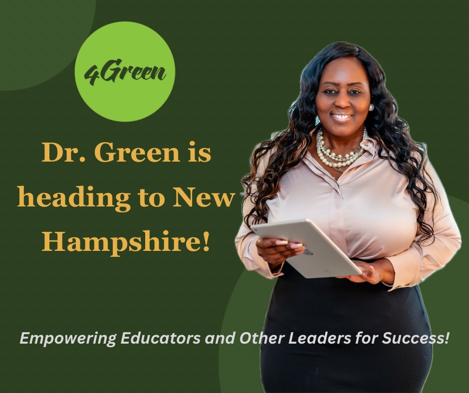 4greenedconsult's tweet photo. Dr. Green is heading to New Hampshire! 1st School Visit of 2024!!🎉🎊🎉

We are Empowering Educators and Other Leaders for Success!
https://t.co/Q5XsUj3Zx3

#LeadershipDevelopment #ProfessionalDevelopment #KeynoteSpeaker #EmpowermentSpeaker #DEITraining #BoardDevelopment
@usedgov https://t.co/zwwoZ60Wa1