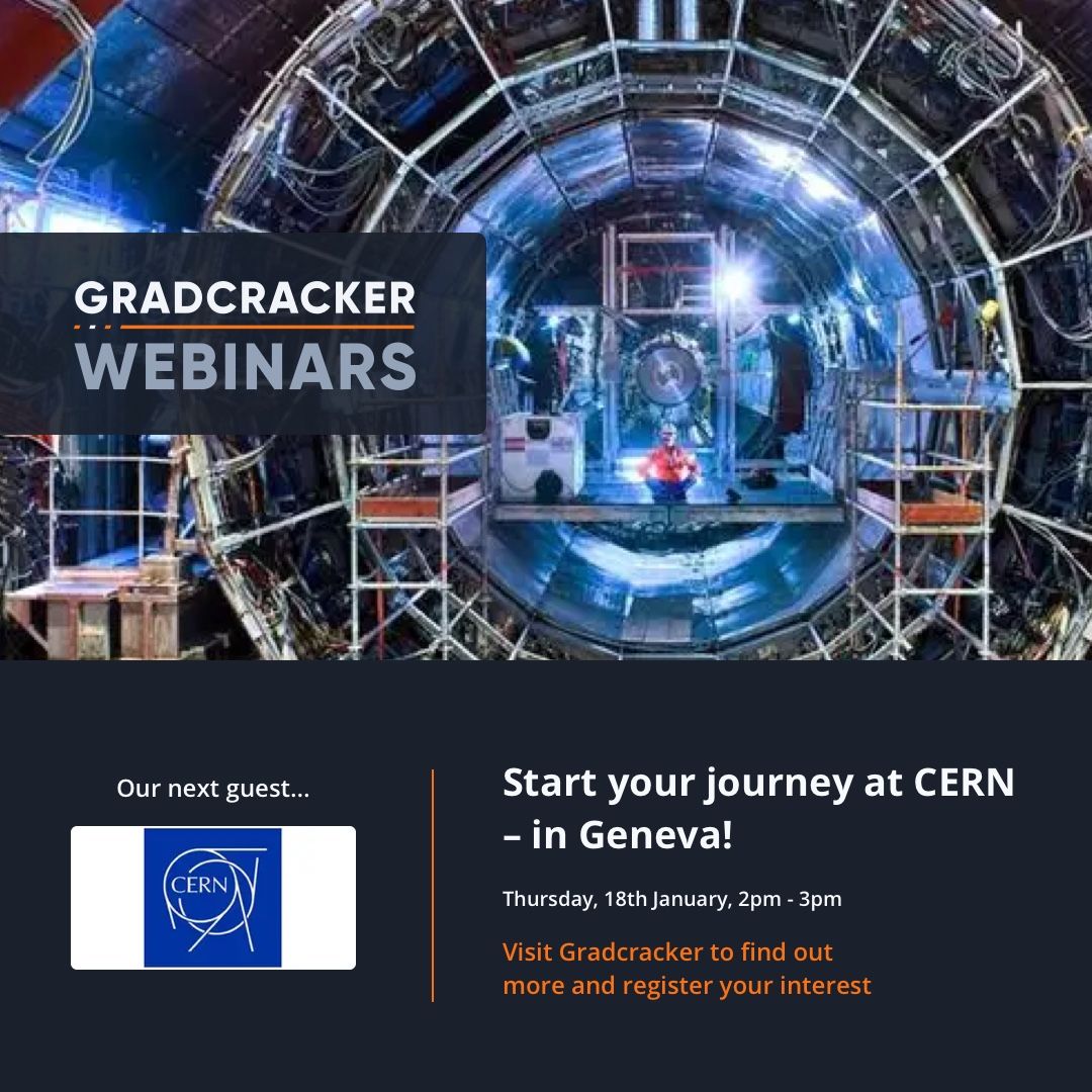 Tune in on Thursday, the 18th of January at 15:00 CET, when we will be talking to Gradcracker. Students and graduates currently working at CERN will share their stories and experiences. 😊 Register here: gradcracker.com/.../start-your…... See you on Thursday! 👋