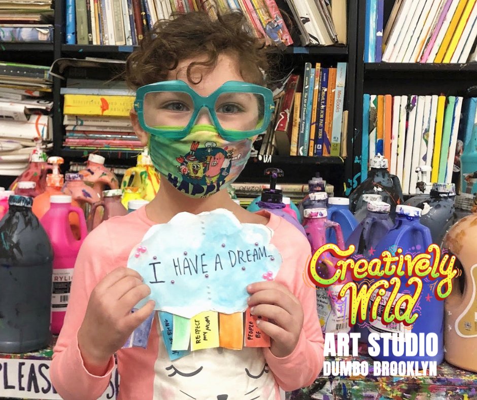 We are so excited to celebrate the King in our MLK CAMP DAY today! This cool pic is from last year! Excited for what we are cooking up today!

creativelywildartstudio.com/winter-camps

#CreativelyWild #MLKDAY #IHaveADream #artcamps #brooklyncamps #MLKLCamp #SchoolsoutBrooklyn #DUMBOCamp