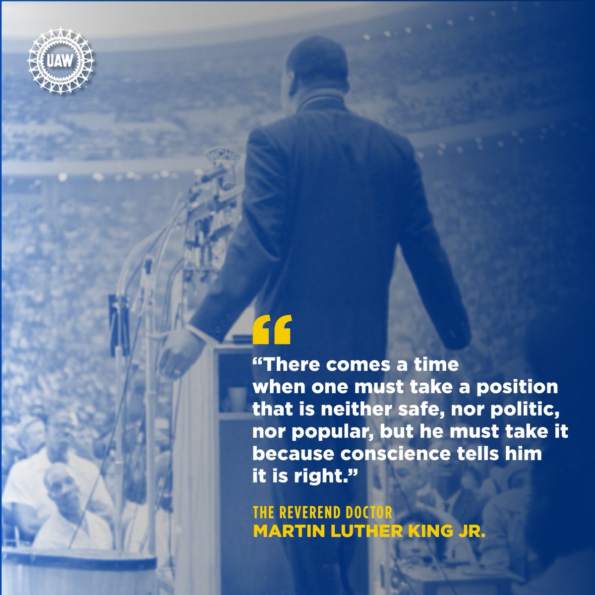 Join #UAW President Shawn Fain at the 21st Detroit Martin Luther King Day Rally & March at 12 pm ET. mlkdetroit.org #StandUpUAW #MLKDay 📸 @ReutherLibrary