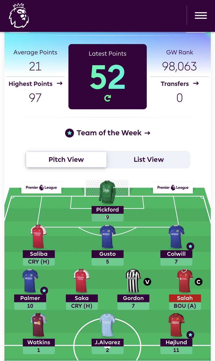 Forgetting to set my #FPL team finally paying off this season… 😂 Up to the lofty heights of 750k OVR