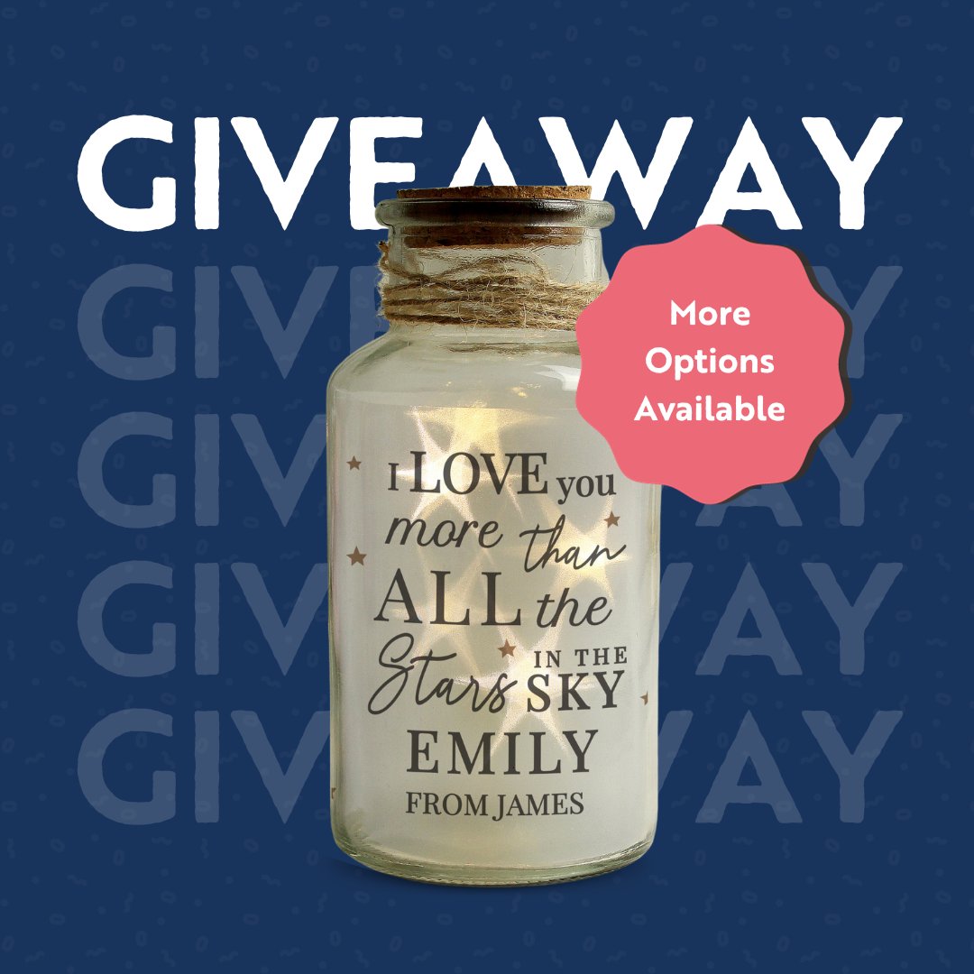 fthgiftsuk's tweet photo. Beat the Blue Monday vibes with our giveaway! 🎁✨

We're spreading smiles and light by giving away one of our personalised LED glass jars.

To enter:

TWITTER VERSION
💙  Follow our profile
💙  Like &amp; RT this post! https://t.co/SXMzmdDFQO