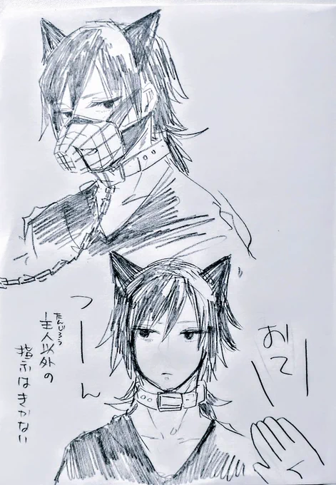わんどろのこと考えてたけどあまりに趣味に走りすぎたことに気がつき途中で我に返ったらくがき 