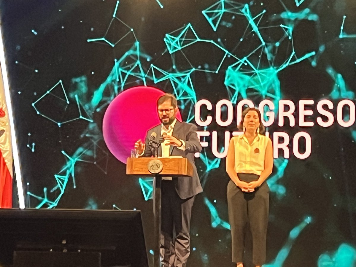 In Santiago Chile listening to President  of Chile at “Congreso Futuro”. Presenting xenotransplantation later today