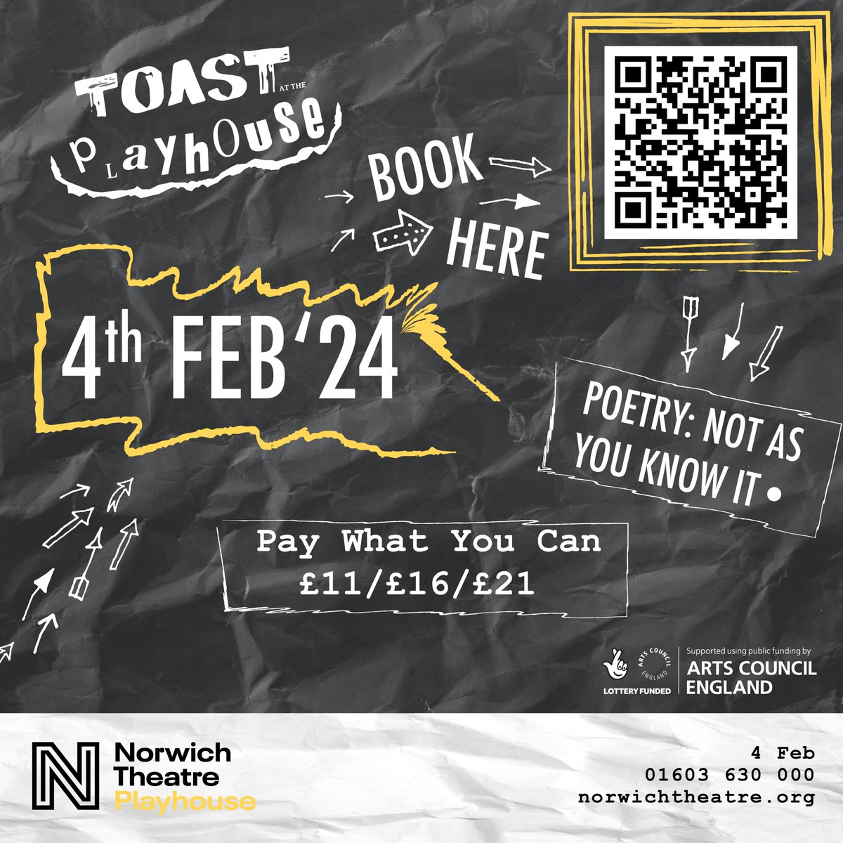 Just a few weeks left until TOAST at The Norwich Theatre Playhouse. A whole line of up of the best poets in the UK right now. Story telling, poetry, hip hop and more! norwichtheatre.org/whats-on/toast…