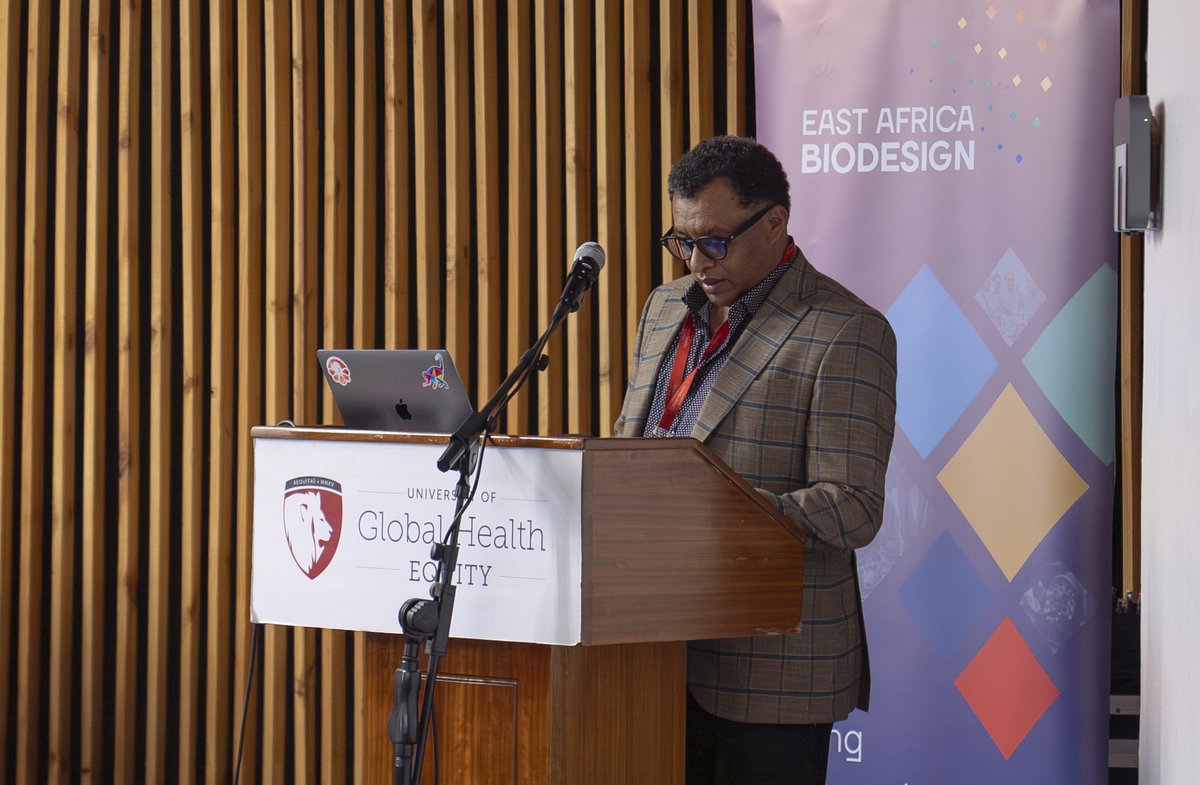 ughe_org's tweet photo. ‘UGHE is dedicated to advancing the frontiers of knowledge. The East Africa Biodesign Fellows are poised to make meaningful contributions to this mission. Prof. Daniel Seifu, UGHE’s Dean of Research, Quality, and Innovation, emphasizes the program's significance. #BiodesignLaunch https://t.co/2BeZhH16cj
