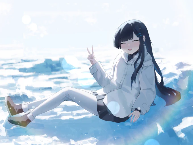初めての雪 