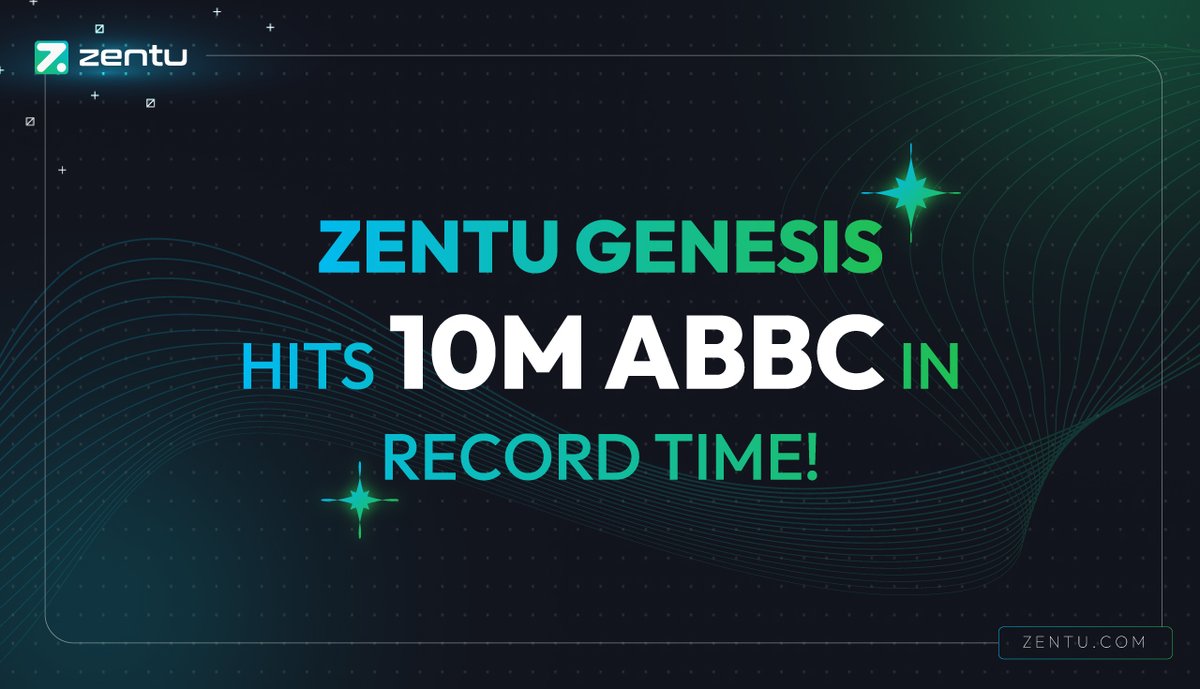 zentuofficial's tweet photo. 🤩Thank you #Zentu Family!
🤖We hit the 1️⃣0️⃣ million #ABBC daily limit in Zentu Genesis within just a few hours of launch! And this is just the beginning!
🤝We're incredibly grateful to you for making this happen!
#ZentuAI #ZENTU #ZentuGenesis #NetworkGenesisAllocation https://t.co/dhk0KhZX9k