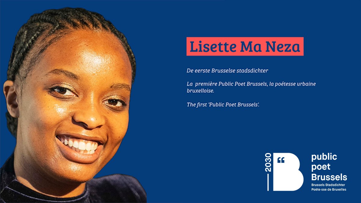 MolenbeekforBXL's tweet photo. 📣 Lisette Ma Neza✨ is the first Public Poet #Brussels 

⏩ https://t.co/irKT0MTxgN 

#Poet #Brussels #poetry #poezie #poesie #slam #Bruxelles #brussel #ecoc https://t.co/aPSdP7qI2q
